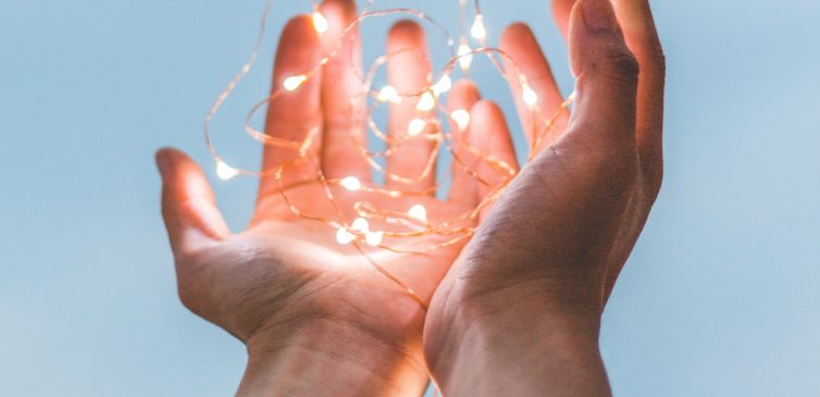 hands and light